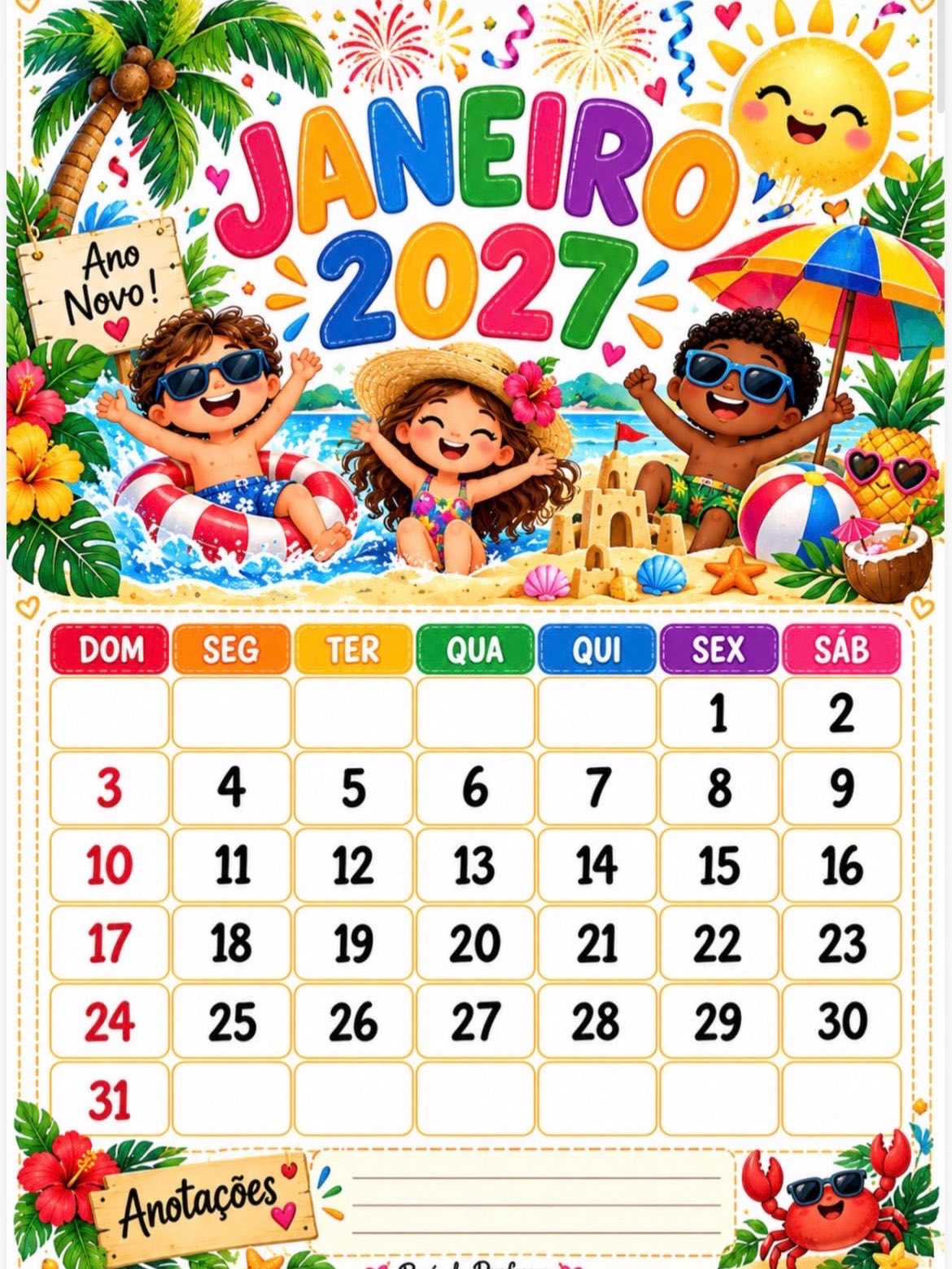 Calendário 2027 para Imprimir – Datas Comemorativas Escolar — amostra 1: CALENDÁRIO PEDAGÓGICO 2027 – DATAS COMEMORATIVAS