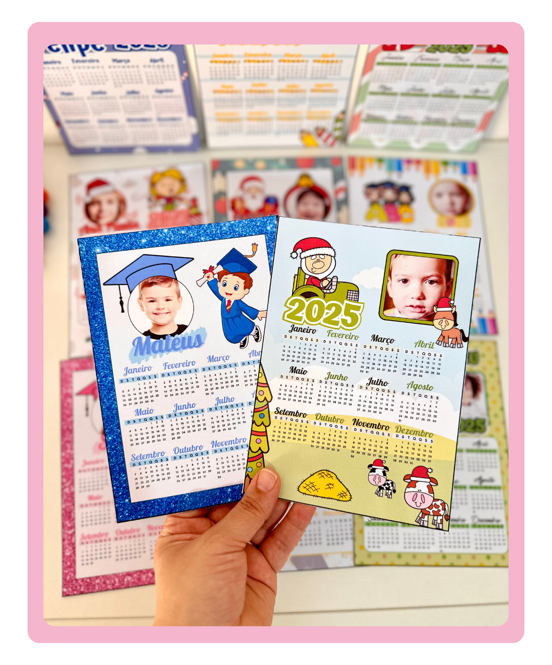 Calendário de 2025 com foto para imprimir — amostra 7: Prepare uma lembrança personalizada para sua turma com 11 modelos de…