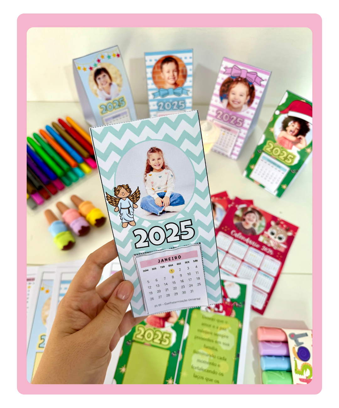 Calendário de mesa 2025 para imprimir – Educação Infantil — amostra 4: Para quem este material é indicado
