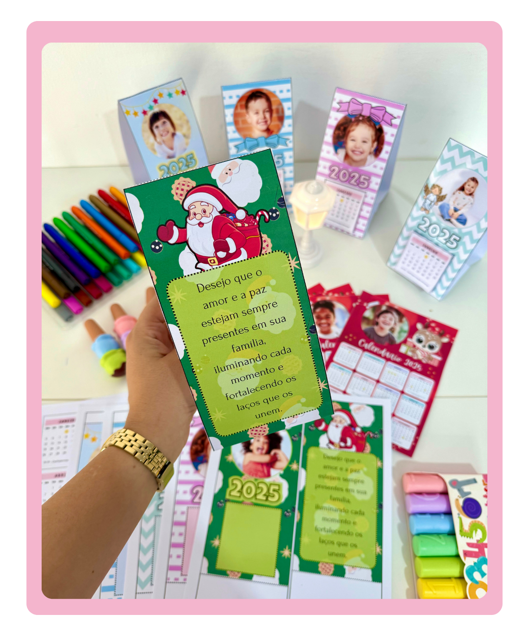 Calendário de mesa 2025 para imprimir – Educação Infantil — amostra 7: Prepare uma lembrança para sua turma com calendários…