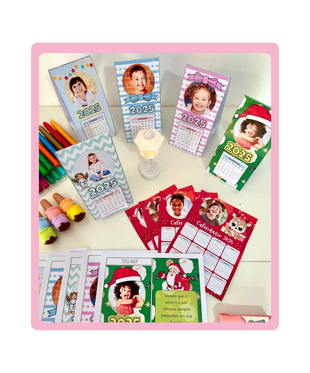 Calendário de mesa 2025 para imprimir – Educação Infantil — capa do material