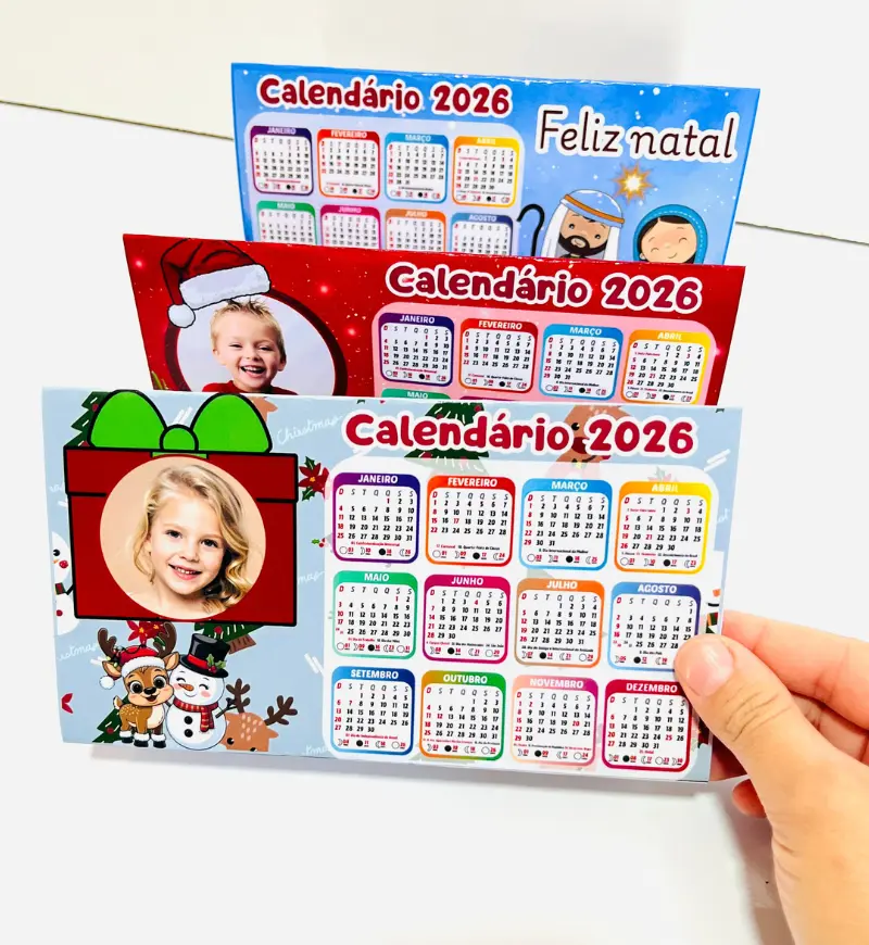 Calendário de Mesa 2026 Editável com Foto para Lembrancinha Escolar — amostra 4: Para quem é indicado