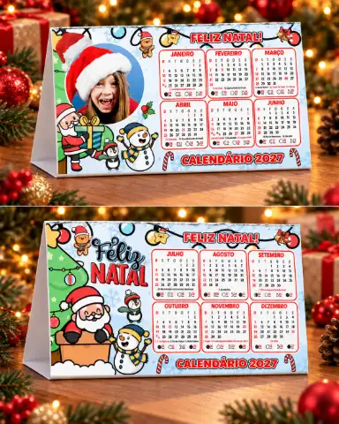 CALENDÁRIO DE MESA NATALINO – EDITÁVEL NO CANVA — amostra 4: Deixe o Natal ainda mais especial com calendários de mesa…