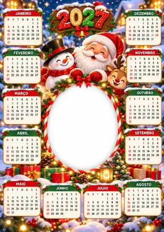 Calendário de Natal Decorativo em PDF — amostra 2: O que vem no material Calendário de Natal Decorativo em PDF — amostra 2: O que vem no material