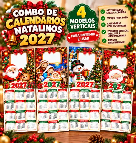 CALENDÁRIO DECORATIVO DE NATAL 2027 (COMBO) — amostra 3: Como usar em sala CALENDÁRIO DECORATIVO DE NATAL 2027 (COMBO) — amostra 3: Como usar em sala