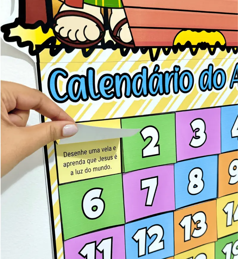 Calendário do Advento com Presépio: Cartaz em PDF para Imprimir — amostra 3: Como usar em sala de aula