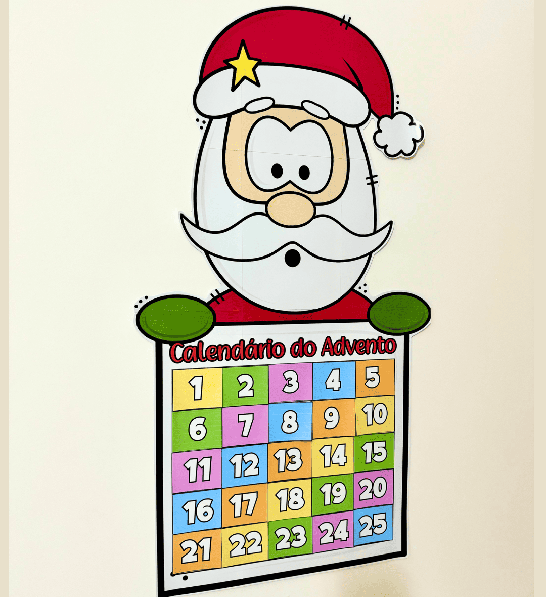 Calendário do Advento Papai Noel: Cartaz Natalino em PDF — capa do material