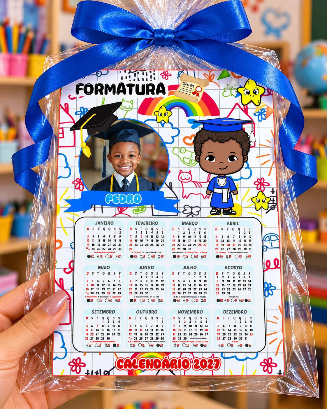 CALENDÁRIO EDITÁVEL PERSONALIZADO – FORMATURA — amostra 1: Nosso calendário personalizado de formatura é perfeito para…