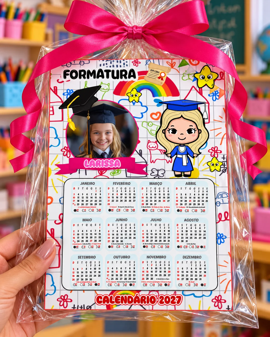 CALENDÁRIO EDITÁVEL PERSONALIZADO – FORMATURA — amostra 6: Nosso calendário personalizado de formatura é perfeito para…