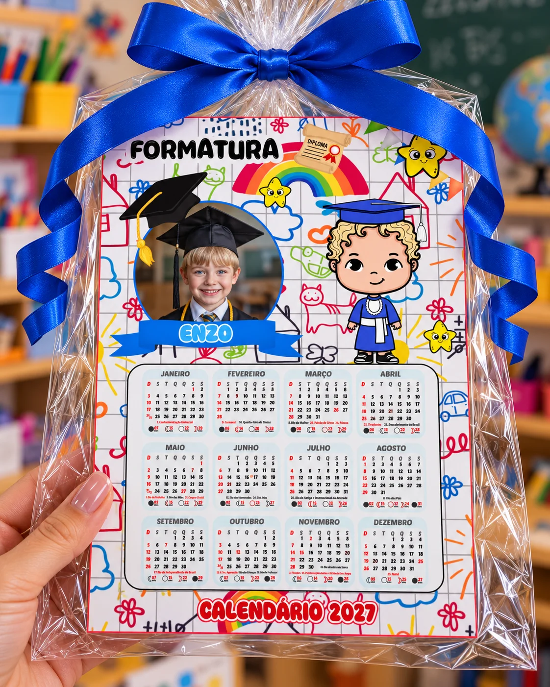 CALENDÁRIO EDITÁVEL PERSONALIZADO – FORMATURA — amostra 7: Nosso calendário personalizado de formatura é perfeito para…