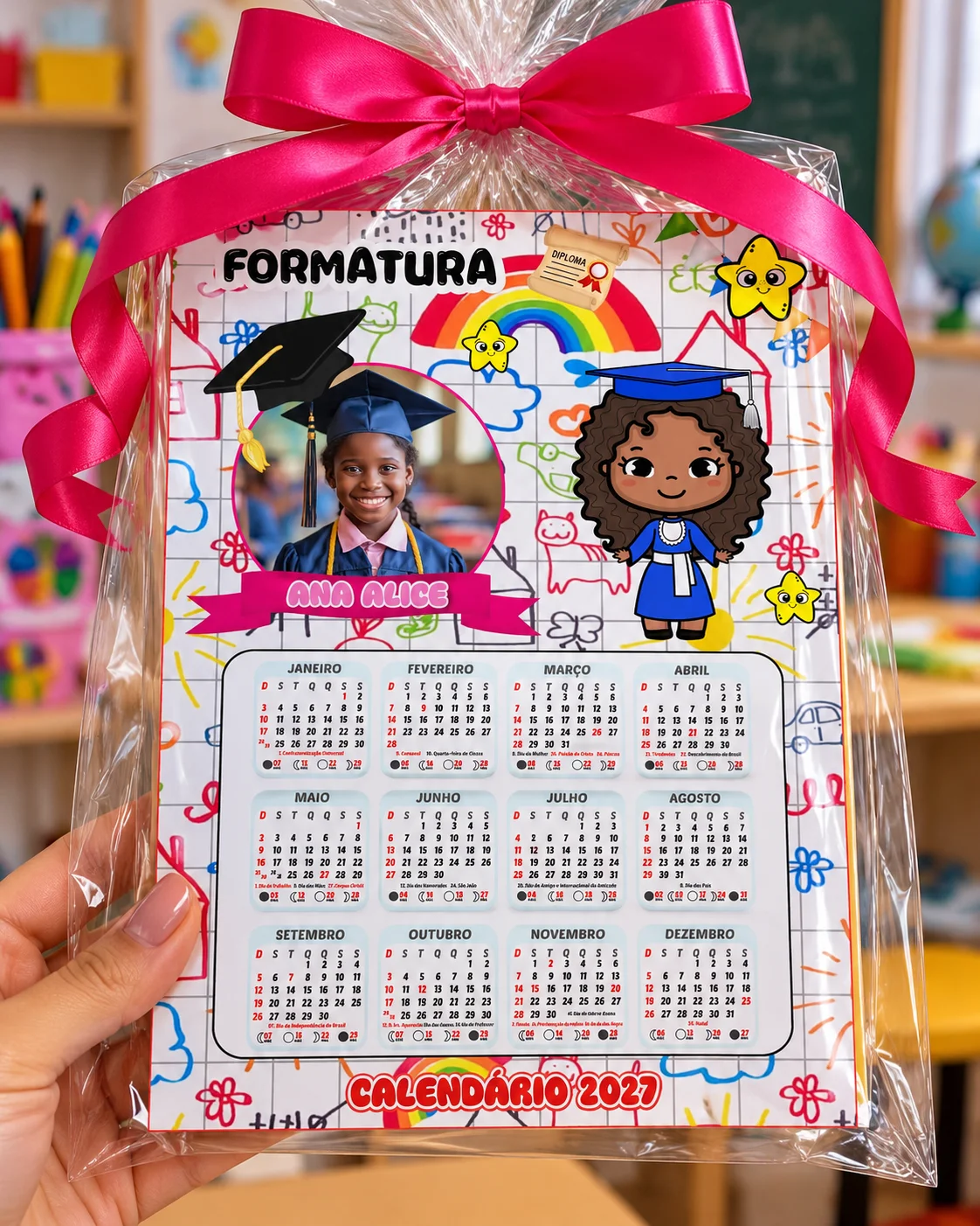 CALENDÁRIO EDITÁVEL PERSONALIZADO – FORMATURA — Alfabetização para Educação Infantil: Nosso calendário personalizado de…
