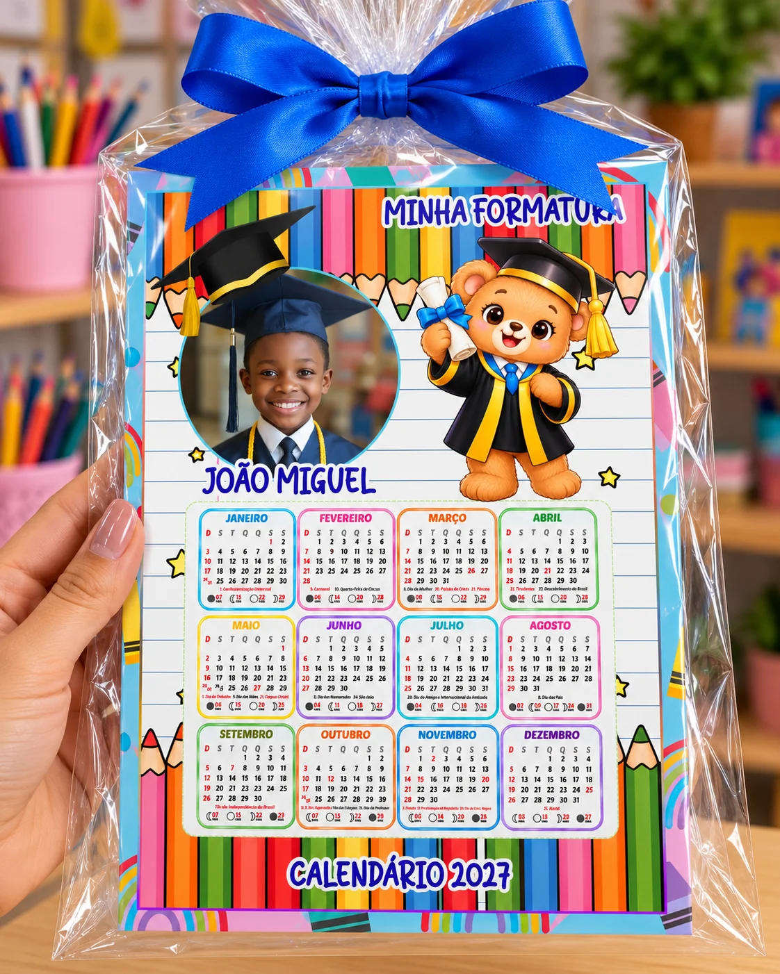 CALENDÁRIO EDITÁVEL PERSONALIZADO – FORMATURA — amostra 3: Nosso calendário personalizado de formatura é perfeito para…