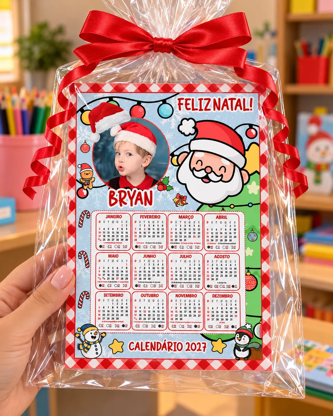 CALENDÁRIO EDITÁVEL PERSONALIZADO – NATAL — amostra 3: Nosso calendário personalizado de Natal é a escolha perfeita para…
