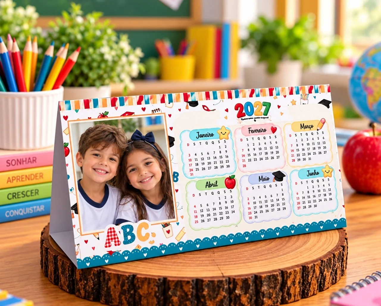 🎓📅 CALENDÁRIO ESCOLAR 2027 COM FOTO! 📅🎓 — capa do material