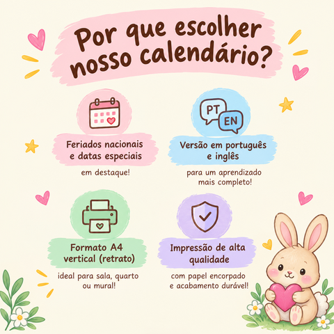 Calendário Escolar 2027 Infantil PDF para Imprimir — amostra 2: 🖨️ Praticidade Máxima: