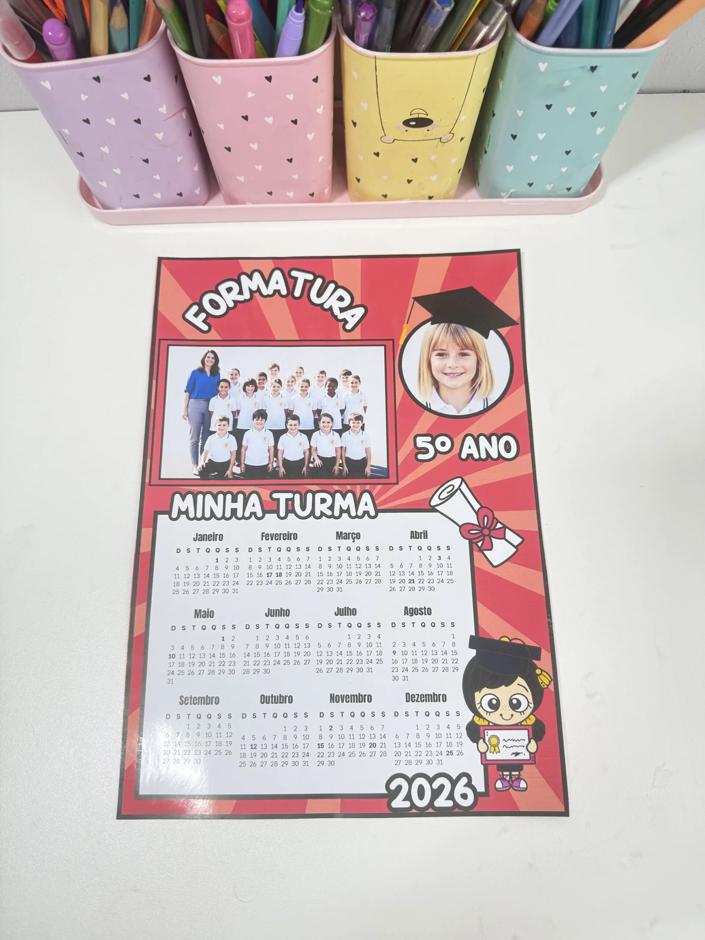 Calendário formatura 2026 — amostra 2: Lembrancinha de Formatura 2026 – Minha Turma