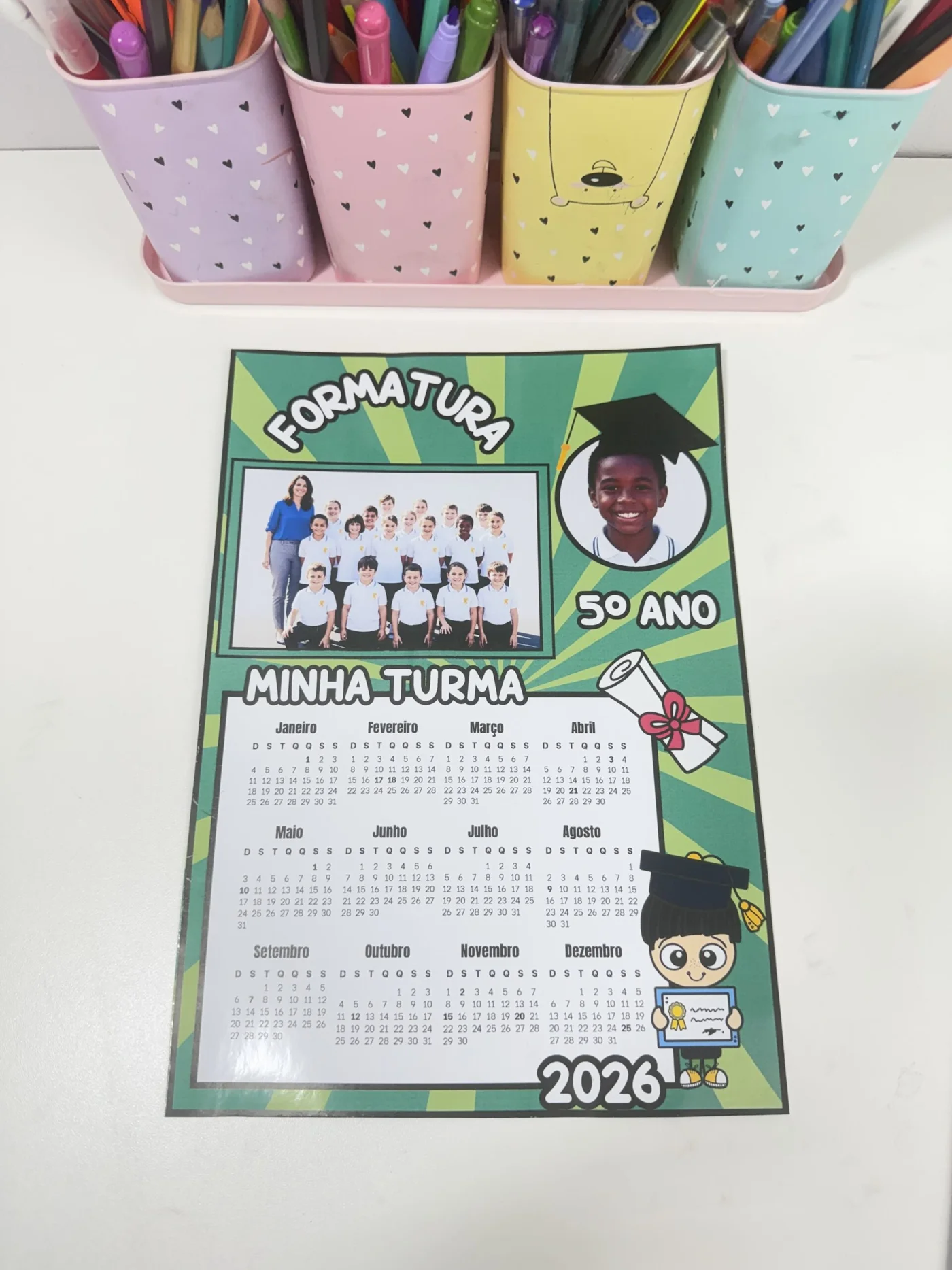 Calendário formatura 2026 — amostra 4: Lembrancinha de Formatura 2026 – Minha Turma