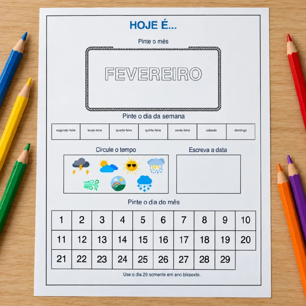Calendário Infantil Ilustrado: Dias, Meses, Semanas — Alfabetização para Todas as séries: Recurso pedagógico com calendário…