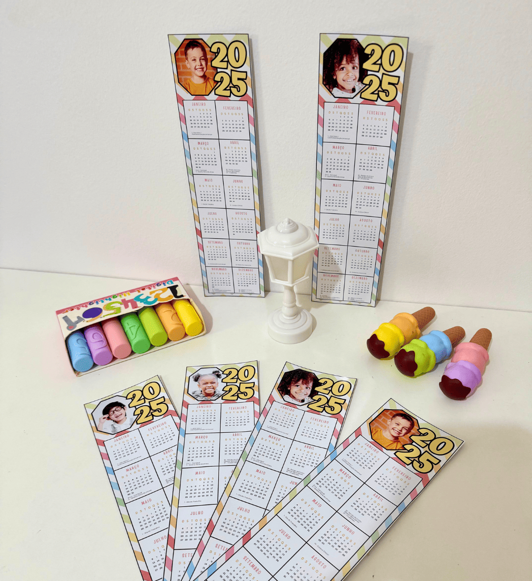 Calendário Marca Páginas 2025 Personalizável com Foto — amostra 3: Como usar na rotina escolar