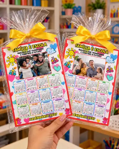 CALENDÁRIO PERSONALIZADO COM FOTO – FAMÍLIA E ESCOLA — capa do material