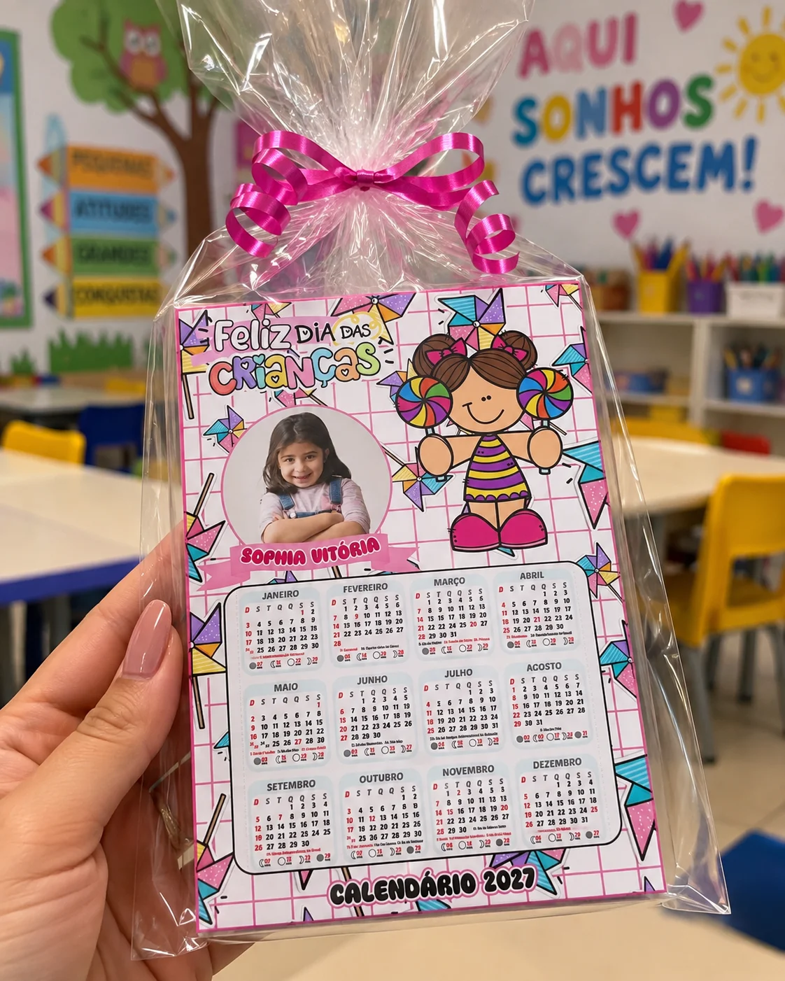 CALENDÁRIO PERSONALIZADO – DIA DAS CRIANÇAS — Datas comemorativas para Educação Infantil: Uma lembrancinha linda e útil…