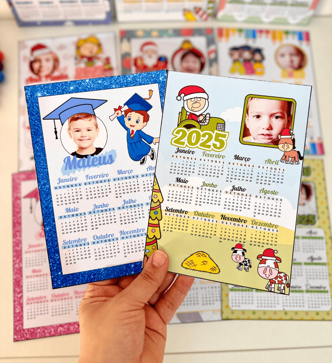 Calendários 2025 com Foto: PDF com 11 Modelos para Personalizar — Atividades para Educação Infantil: Personalize…