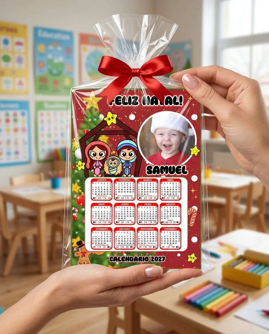 Calendários de Natal com Foto – 8 Modelos Editáveis — amostra 1: 🎅🎄 CALENDÁRIOS DE NATAL PERSONALIZADOS COM FOTO – 8…