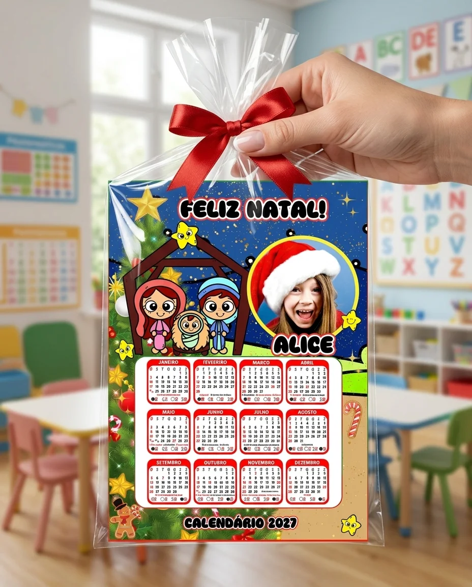 Calendários de Natal com Foto – 8 Modelos Editáveis — Alfabetização para Educação Infantil: Kit com 8 modelos de…