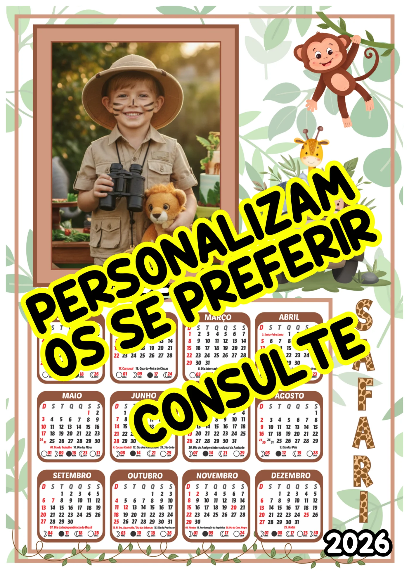 Calendários editáveis pelo canva — amostra 4: Calendário editáveis no canva 🎄 Transforme lembranças em memórias especiais