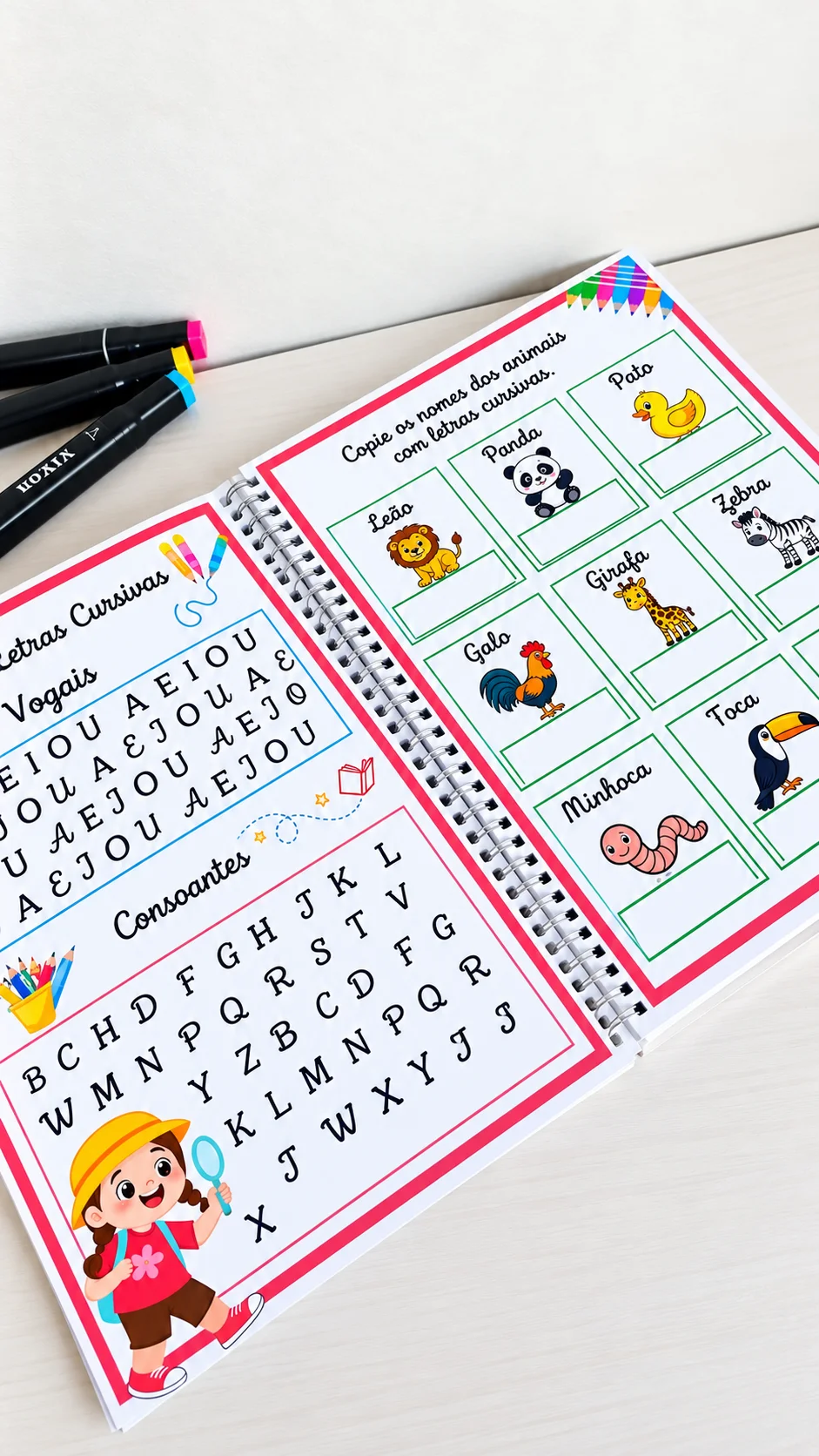 Caligrafia Cursiva – Atividades Para Educação Infantil — amostra 2: As atividades foram elaboradas para tornar o treino da…