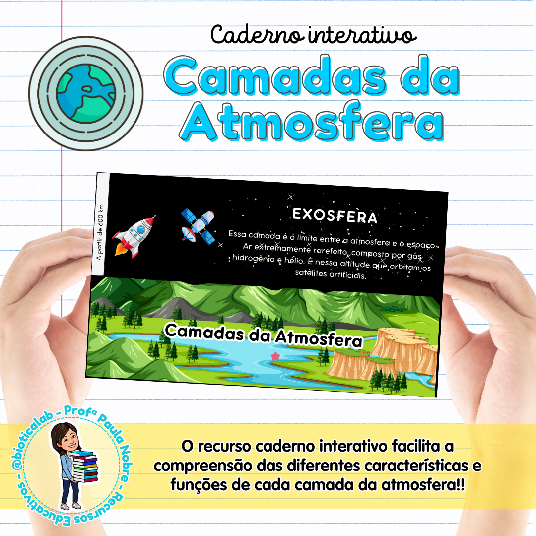 Camadas da Atmosfera - Caderno Interativo – PDF para Imprimir — capa do material