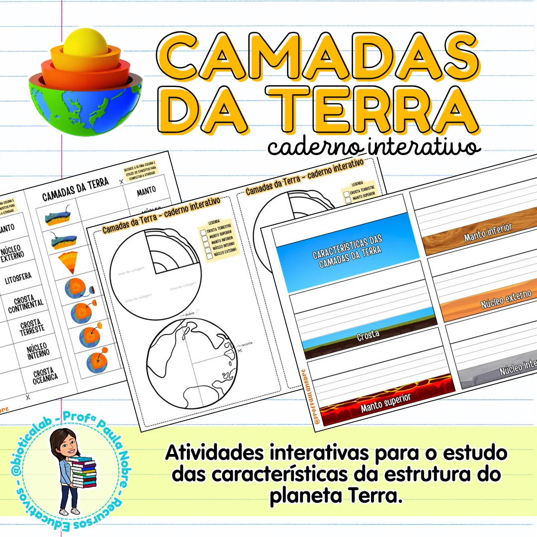 Camadas da Terra - Caderno Interativo — capa do material