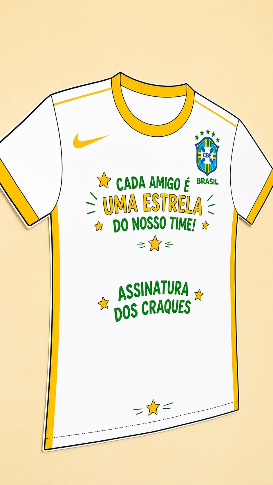 ⭐️⚽ CAMISA ASSINATURA DOS AMIGOS ⚽⭐️ — amostra 1: Uma lembrança linda e divertida para registrar as assinaturas dos…