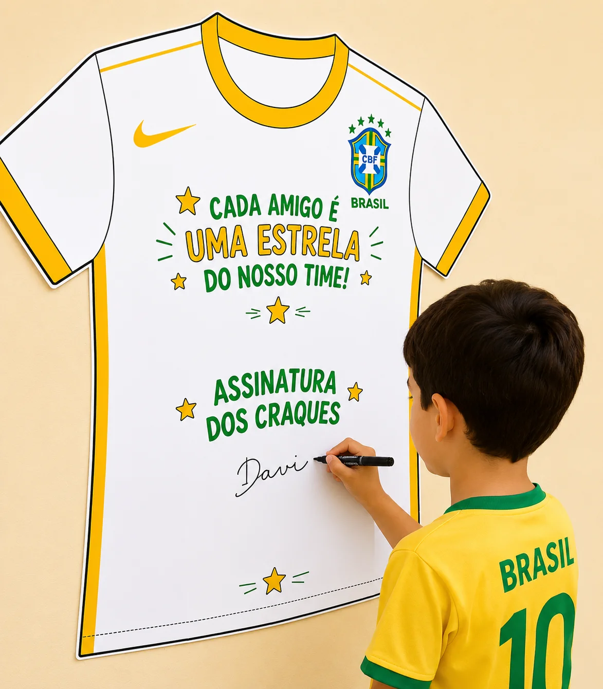 ⭐️⚽ CAMISA ASSINATURA DOS AMIGOS ⚽⭐️ — amostra 2: Uma lembrança linda e divertida para registrar as assinaturas dos…