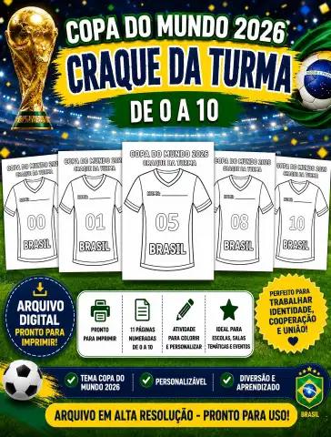 Camisa craque da turma ( 0 a 10) – PDF para Imprimir — capa do material