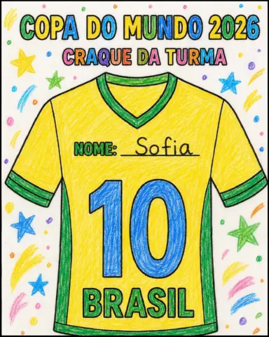 Camisa Craque Nota 10 – Material Pedagógico — amostra 1: Educativa Hora da criatividade entrar em campo