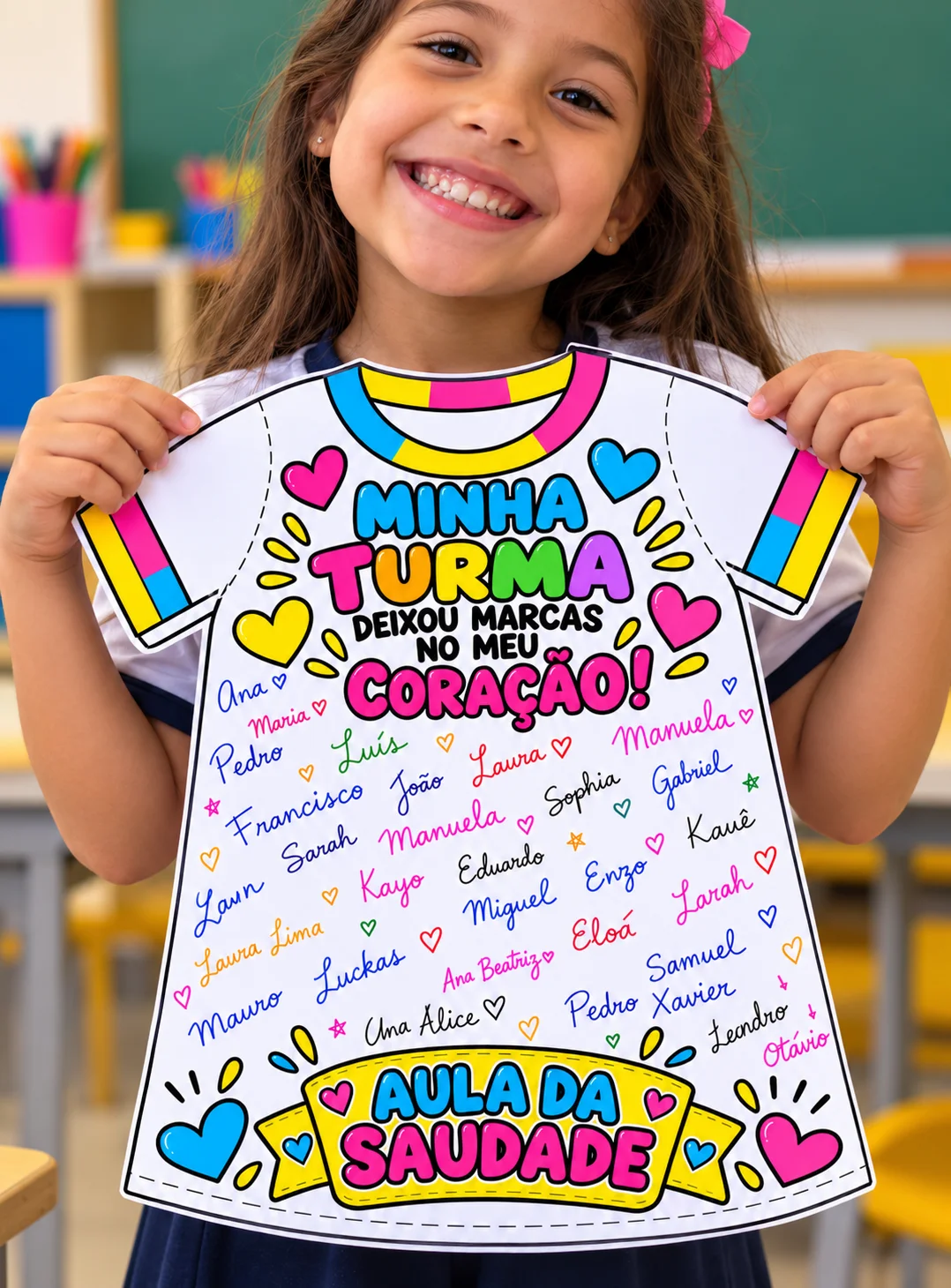 Camiseta da Saudade para Imprimir – Aula da Saudade - PDF — amostra 3: Camiseta da Saudade em PDF para imprimir