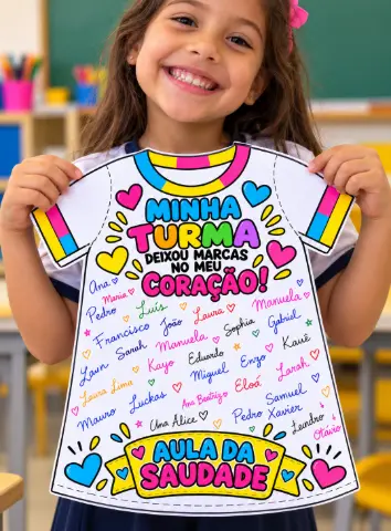 Camiseta da Saudade para Imprimir em PDF — amostra 2: Camiseta da Saudade em PDF para imprimir