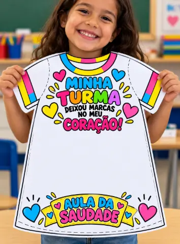 Camiseta da Saudade para Imprimir em PDF — capa do material