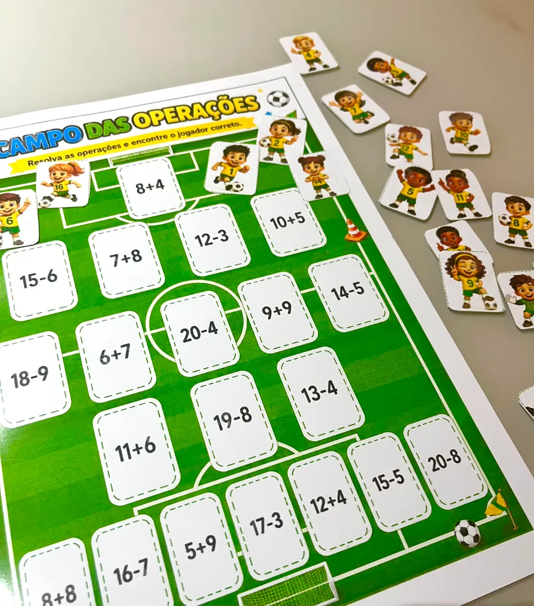 Campeonato das 4 operações - Matemática 2° e 3° anos — amostra 2: Neste recurso, a criança assume o papel de técnico e…