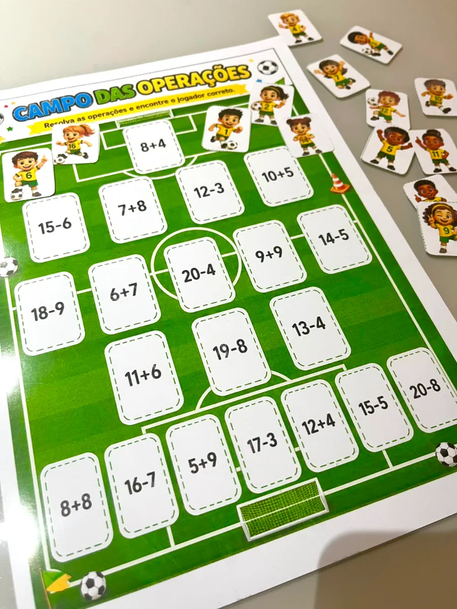 Campeonato das 4 operações - Matemática 2° e 3° anos — amostra 4: Neste recurso, a criança assume o papel de técnico e…