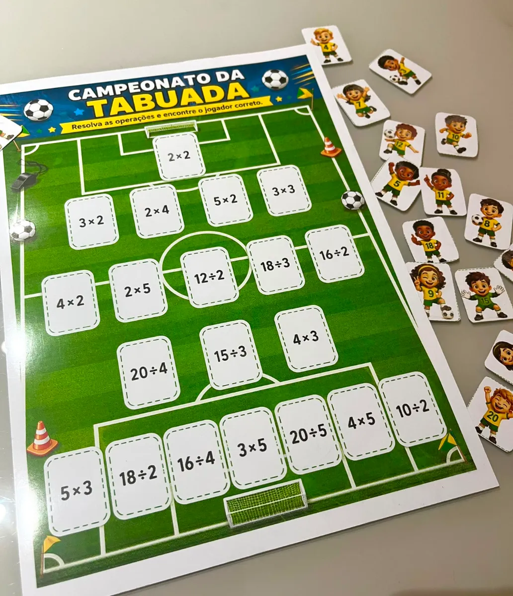 Campeonato das 4 operações - Matemática 2° e 3° anos — amostra 7: Neste recurso, a criança assume o papel de técnico e…