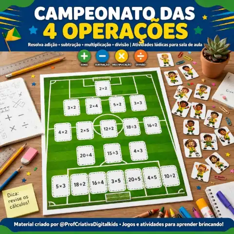 Campeonato das 4 operações - Matemática 2° e 3° anos — capa do material