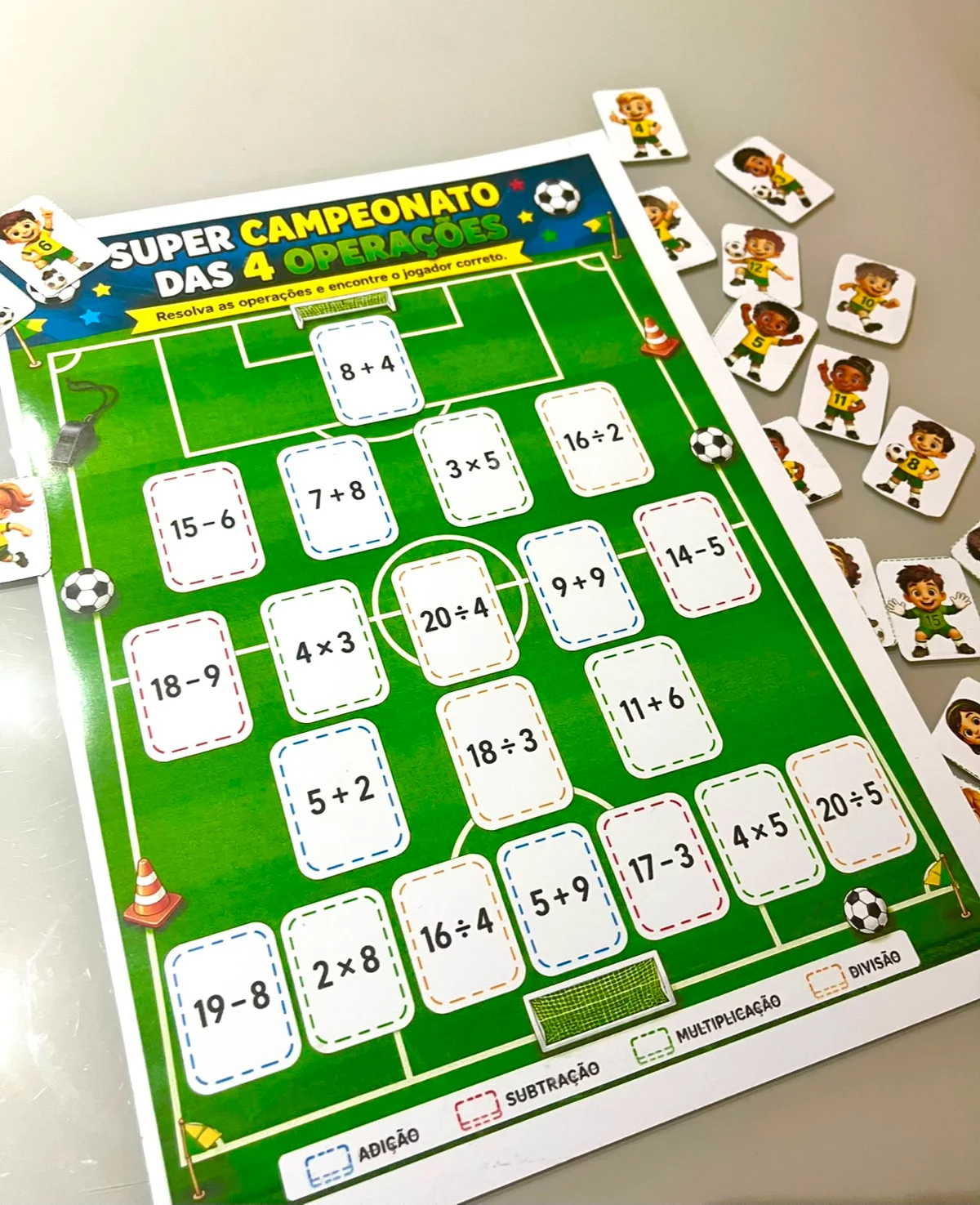 Campeonatpo das 4 operações – PDF para Imprimir — amostra 3: Formato e entrega