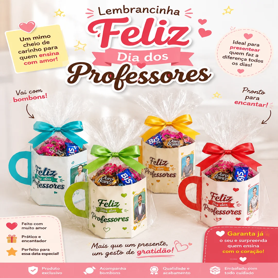 Caneca de Papel- Lembrancinha Para Professores — capa do material