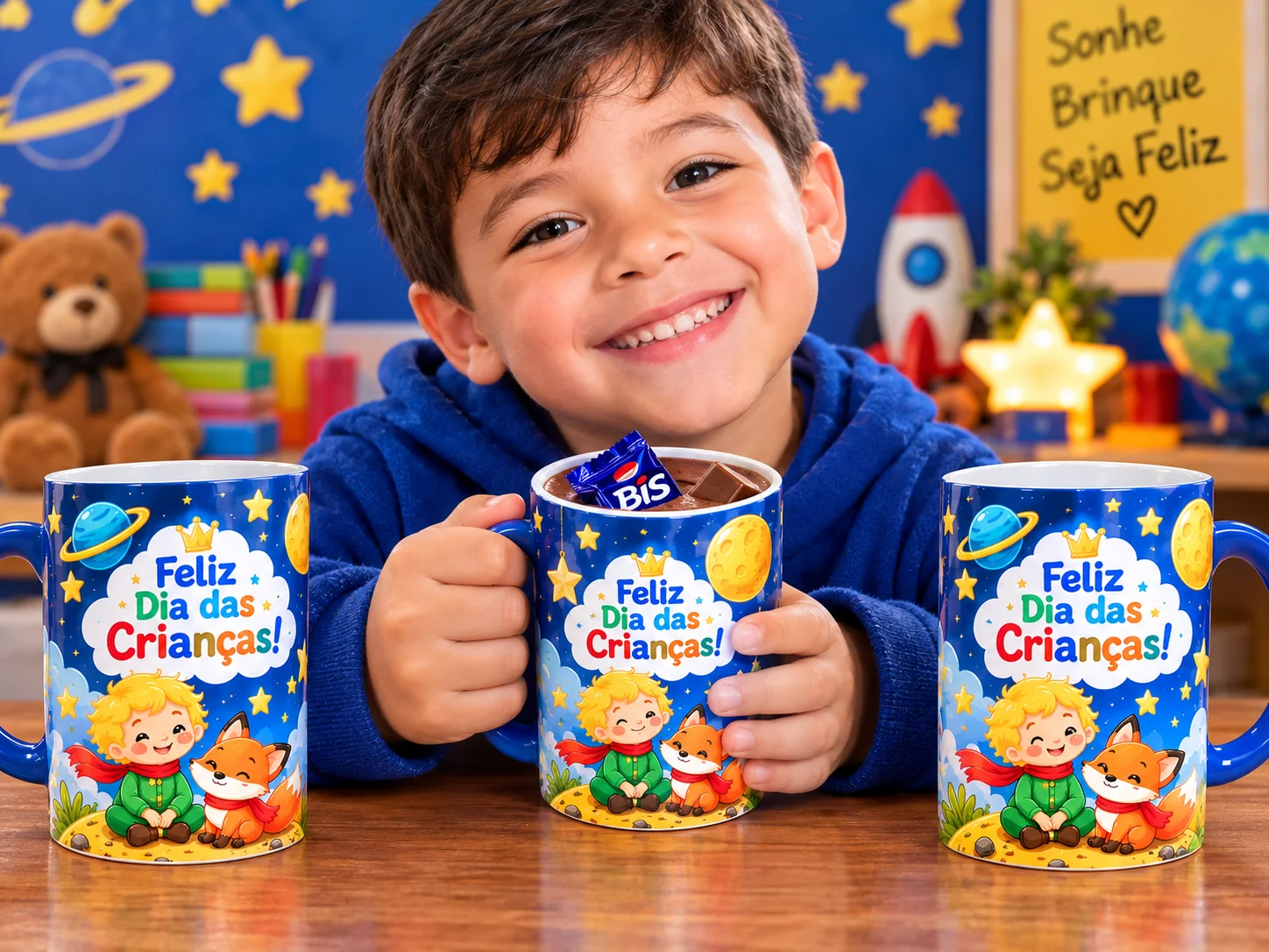 CANECA PARA BOMBOM DIA DAS CRIANÇAS – PEQUENO PRÍNCIPE — amostra 1: Uma lembrancinha encantadora para deixar o Dia das…