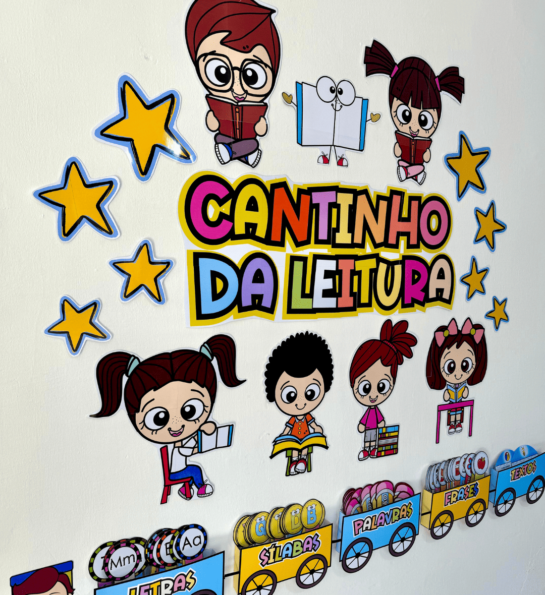Cantinho da Leitura em PDF: Painel com Fichas para Alfabetização — capa do material