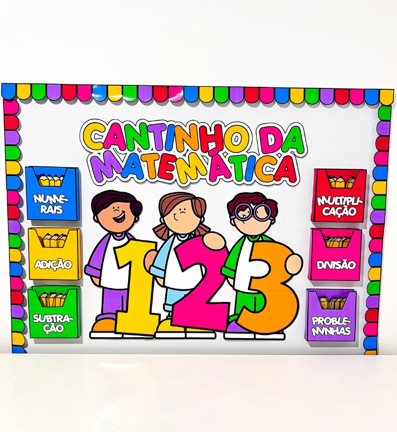 Cantinho da Matemática: Painel e Fichas em PDF para Imprimir — amostra 1: Um espaço para explorar a matemática em sala