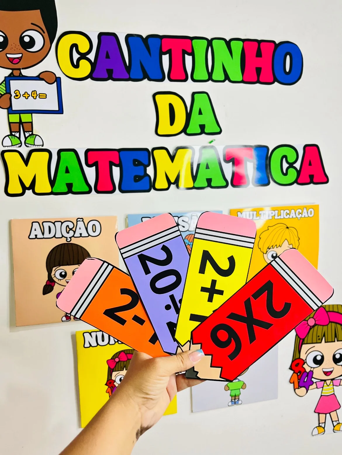 Cantinho da matemática — amostra 4: Recurso cantinho da matemática Um recurso lindo e muito útil que deixará suas aulas…