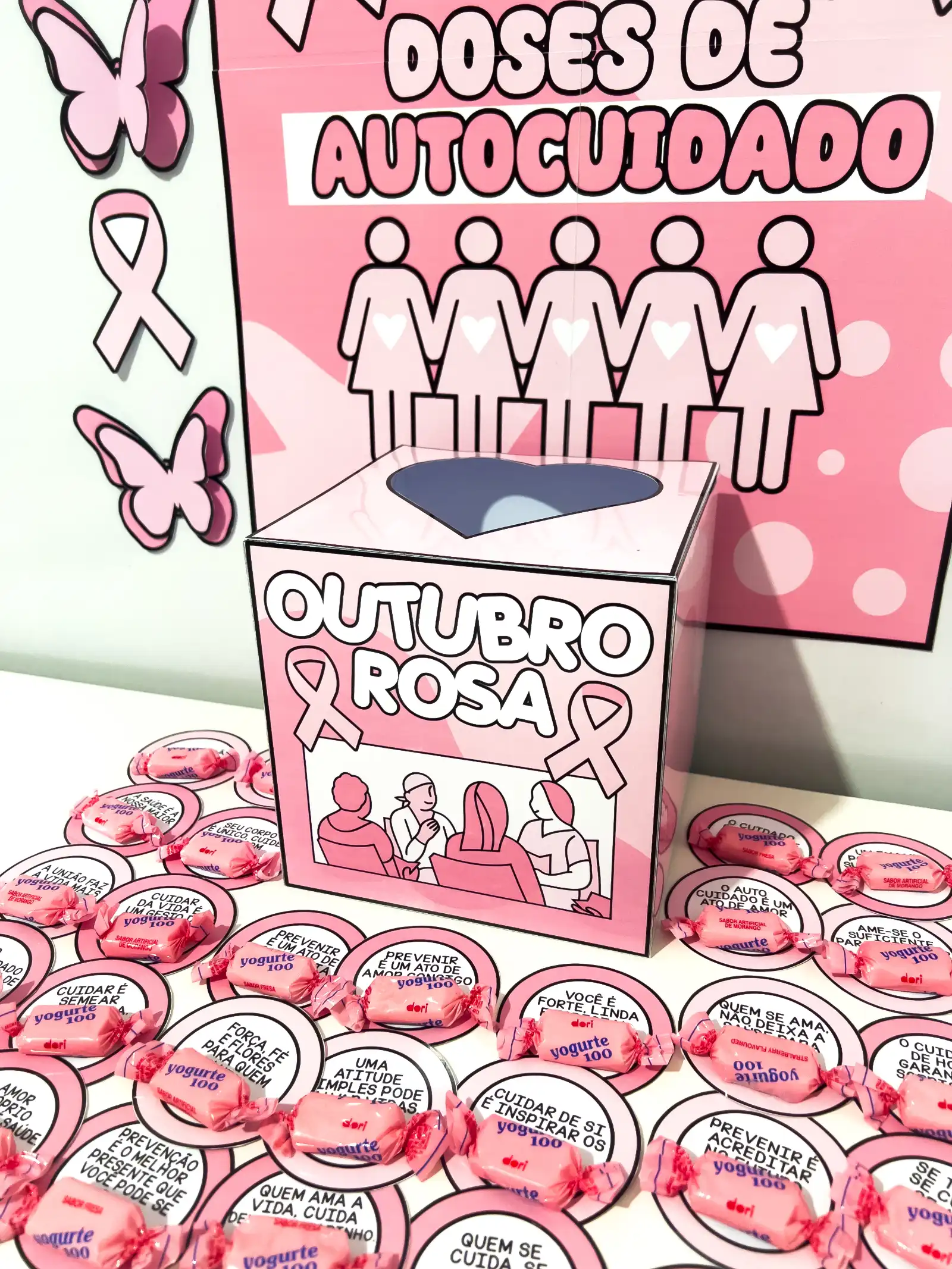 Cantinho Motivacional Outubro Rosa – 30 Fichas — amostra 4: Material pedagógico para apoiar a campanha de conscientização e…